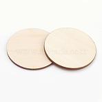 Wood Cabochons, Flat Round, BurlyWood, 50x3mm(WOOD-WH0004-50mm-01)