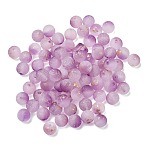 Frosted Transparent Glass Beads, Round, with Gold Foil, Gradient Color, Plum, 8.5mm, Hole: 1.6mm, about 1369pcs/1000g(GLAA-A045-04E)
