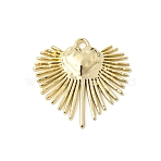 Alloy Pendants, Heart Shape Charms, Golden, 24x25x3mm, Hole: 1.8mm(FIND-B060-06G)