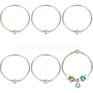 6Pcs Brass European Style Bangle Making, Platinum, Inner Diameter: 62mm(PPJ-SC0001-03)