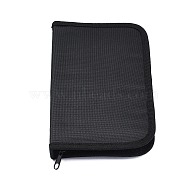 Oxford Cloth Zipper Storage Case, Carrying Case for Jewelry Making Tools, Black, 15x23x3cm(TOOL-C011-04)