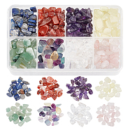 185Pcs 8 Styles Natural Mixed Gemstone Beads, No Hole/Undrilled, Nuggets, Tumbled Stone, Vase Filler Gems, Mixed Dyed and Undyed, 7~25x3~10X2~8mm(G-NB0004-06)