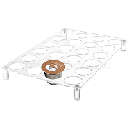 24-Hole Acrylic Coffee Pod Holder K Cup Storage Organizer Tray, Coffee Capsule Display Rack for Home, Office , Clear, Finish Product: 32.7x22.2x3.5cm, about 9pcs/set(ODIS-WH0029-67)