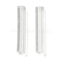 Plastic Ear Nuts, Tube, Clear, 13x2.5mm, Hole: 0.5mm(FIND-G082-02)