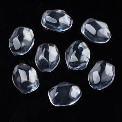Transparent Resin Cabochons, Water Ripple Cabochons, Oval, Clear, 22.5x17.5x7mm(CRES-N031-008A-A01)