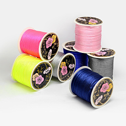 Nylon Thread, Rattail Satin Cord, Mixed Color, 1mm, about 87.48 yards(80m)/roll(LW-K001-1mm-M)