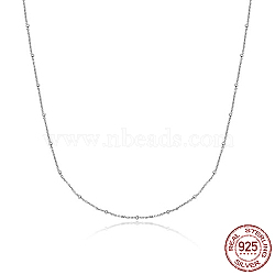 925 Sterling Silver Satellite Chains Necklaces, Silver, 15.75 inch(40cm)(HR8525-1)