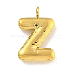 Ion Plating(IP) 304 Stainless Steel Pendants, Letter Charm, Golden, Letter Z, 16.5x10.5x3mm, Hole: 2mm(STAS-C102-15G-Z)