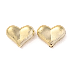 CCB Plastic Beads, Heart, Golden, 13x17x7mm, Hole: 2mm(CCB-B003-36A-G)