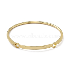 Rack Plating Brass Arch Link Bangle for Womwen, Cadmium Free & Nickel Free & Lead Free, Real 18K Gold Plated, Inner Diameter: 2-3/8x2-1/2 inch(6x6.25cm)(BJEW-M229-28G)