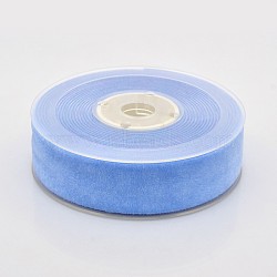 Polyester Velvet Ribbon for Gift Packing and Festival Decoration, Cornflower Blue, 1 inch(26mm), about 25yards/roll(22.86m/roll)(SRIB-M001-26mm-336)