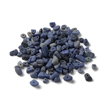 Acrylic Beads, Imitation Gemstone, Chip, Marine Blue, 4~13x4~6x4~5mm, Hole: 1.2mm