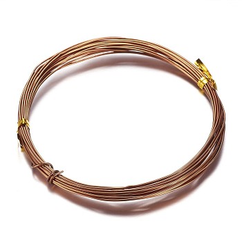 Round Aluminum Craft Wire, for Beading Jewelry Craft Making, Peru, 18 Gauge, 1mm, 10m/roll(32.8 Feet/roll)