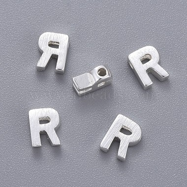 925 Sterling Silver Plated Alphabet Brass Charms