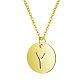201 Stainless Steel Initial Pendants Necklaces(NJEW-S069-TN508-Y)-1