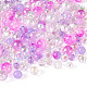 Transparent & Opaque Acrylic Bead(OACR-TAC0002-08F)-2