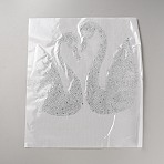 Glass Hotfix Rhinestone, Iron on Appliques, Costume Accessories, for Clothes, Bags, Pants, Crystal, 222x135x1.5mm(DIY-WH20031-018A)