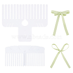 2Pcs 2 Style Plastic Bowknot Knitting Tools, for Bow Maker DIY, Rectangle, White, 6.85~15x12.5~17.5x0.15~0.2cm, 1pc/style(DIY-PH0021-49)