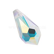 Preciosa&reg Crystal Pendants, Czech Crystal, 451 51 984 Drop, 00030 200 Crystal AB, 11x5.5mm, hole: 0.8mm(X-PRC-PC11-00030-200)