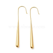Ion Plating(IP) 304 Stainless Steel Dangle Earrings, Teardrop, Golden, 73x5mm(EJEW-Z028-03G)