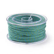 Macrame Cotton Cord, Braided Rope, with Plastic Reel, for Wall Hanging, Crafts, Gift Wrapping, Deep Sky Blue, 1.5mm, about 21.87 Yards(20m)/Roll(OCOR-H110-01C-10)