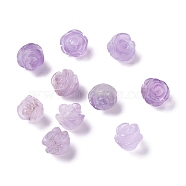 Natural Amethyst Beads, Rose, 9.5~10x9~9.5mm, Hole: 1mm(G-C233-01A)