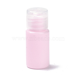 PET Bottles, Refillable Bottle, Travel Size Bottles with Flip Cap, for Skin Care Refillable Bottle, Column, Pink, 2.3x5.6cm, Hole: 13mm, Capacity: 10ml(0.34fl. oz)(MRMJ-K013-01C)