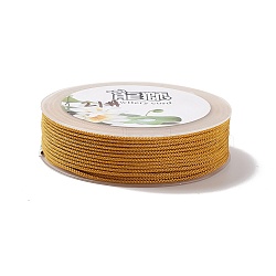 Braided Nylon Threads, Dyed, Knotting Cord, for Chinese Knotting, Crafts and Jewelry Making, Goldenrod, 1.5mm, about 13.12 Yards(12m)/Roll(NWIR-E023-1.5mm-33)