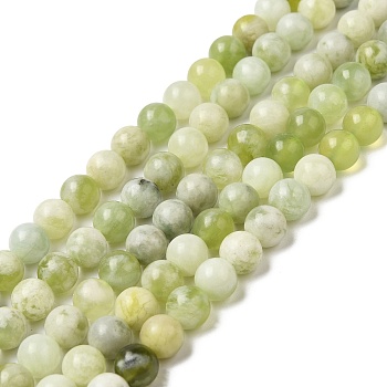 Natural New Jade Beads Strands, Round, 6mm, Hole: 1mm, about 60~62pcs/strand, 14.96''(38cm)