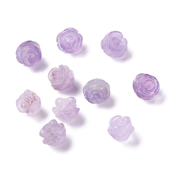 Natural Amethyst Beads, Rose, 9.5~10x9~9.5mm, Hole: 1mm