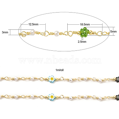 cadenas de cuentas de flores y perlas de vidrio(CHC-CJ0001-69)-2