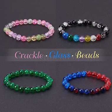PandaHall Elite Spray Painted Crackle Glass Beads(CCG-PH0002-04)-6