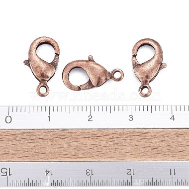 Red Copper Brass Lobster Claw Clasps(X-KK-903-R-NF)-5