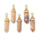 Natural Picture Jasper Pointed Pendants(G-G025-01G-39)-1
