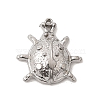 304 Stainless Steel Pendants, Ladybug Charm, Stainless Steel Color, 15.5x15x4.5mm, Hole: 0.8mm(STAS-K255-23P)