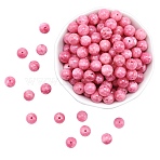 Natural Chalcedony Beads Strands, Imitation Rhodochrosite, Dyed & Heated, Round, 8~9mm, Hole: 1mm, about 45~48pcs/strand, 15.7 inch(38.88cm), 4strands/box(G-AR0001-41)