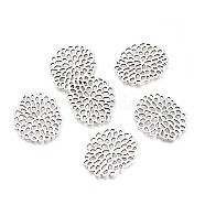 Alloy Filigree Joiners Links,  Flower, Antique Silver, 31x26.5x1mm(PALLOY-H170-10AS)