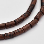 Column Natural Mahogany Obsidian Beads Strands, 4x2mm, Hole: 0.5mm, about 98pcs/strand, 15.7 inch(G-N0153-42)