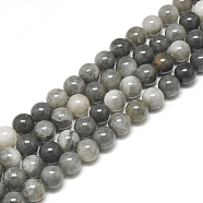 Natural Hawk's Eye Beads Strands, Eagle Eye Stone, Round, 8~8.5mm, Hole: 1mm, about 48~49pcs/strand, 14.9~15.2 inch(G-S300-110-8mm)