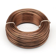 Round Aluminum Wire, Bendable Metal Craft Wire, for DIY Jewelry Craft Making, Sienna, 9 Gauge, 3.0mm, 25m/500g(82 Feet/500g)(AW-S001-3.0mm-18)