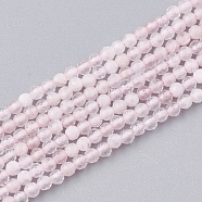 Natural Rose Quartz Beads Strands, Faceted, Round, 2mm, Hole: 0.5mm, about 182pcs/strand, 15.5 inch(G-T107-16)