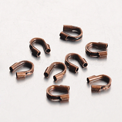 Eco-Friendly Rack Plating Brass Wire Guardians, Lead Free & Cadmium Free & Nickel Free, Red Copper, 5x4x1mm, Hole: 0.5mm(KK-I606-30R-NR)