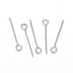 Tarnish Resistant 304 Stainless Steel Eye Pin, Stainless Steel Color, 20x0.8mm, Hole: 2mm(STAS-D447-04)