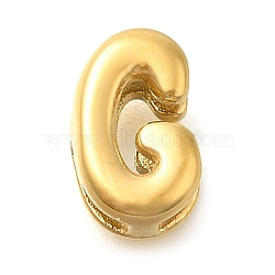 Ion Plating(IP) 304 Stainless Steel Slide Charms, Real 14K Gold Plated, Letter G, 9x5.5x4mm, Hole: 4.5x1.5mm(STAS-B075-37G-G)