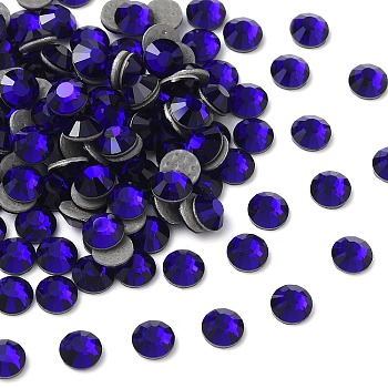 Preciosa&reg Crystal Hotfix Flatback Stones, Czech Crystal, Round(438 11 612 Chaton Rose VIVA 12 &reg), 30240 Cobalt Blue, SS12(3.3~3.5mm)