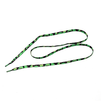 Polyester Flat Custom Shoelace, Flat Sneaker Shoe String, for Kids and Adults, Medium Spring Green, 1185x9x3mm
