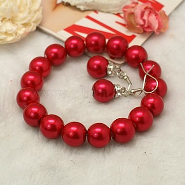Crimson Glass Bracelets & Earrings