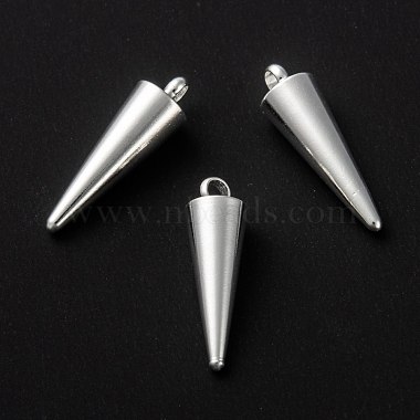 Silver Cone 304 Stainless Steel Pendants