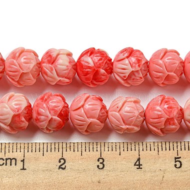 Carved Synthetic Coral Beads(CORA-R021-07-01)-4