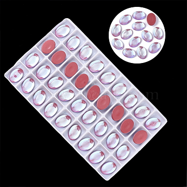 14mm IndianRed Oval Glass Cabochons